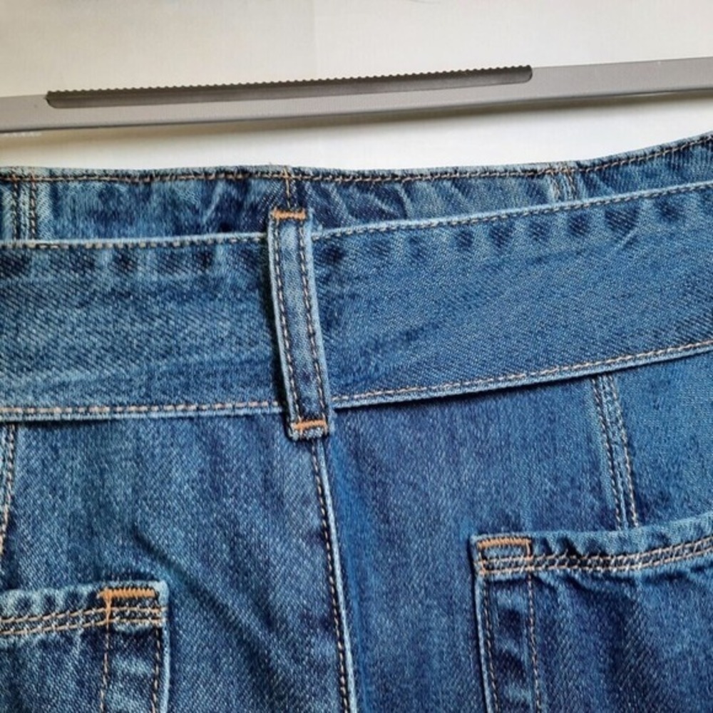 Good American Jeans 12 Paper‎ Bag Belt Cinched Ankle Curvy Pleated Preppy Casual - Picture 10 of 12